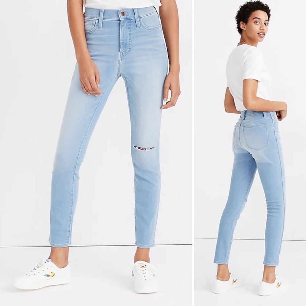 Madewell Tall 10" High-Rise Roadtripper Jeggings 29 T29 Knee-Slit skinny jeans‎